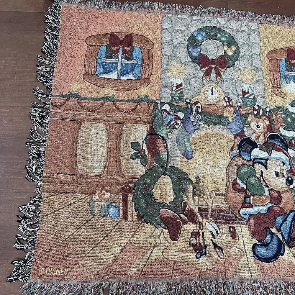 Vtg Tapestry Throw Blanket  by Manual Woodworkers & Weavers Inc Disney Store USA